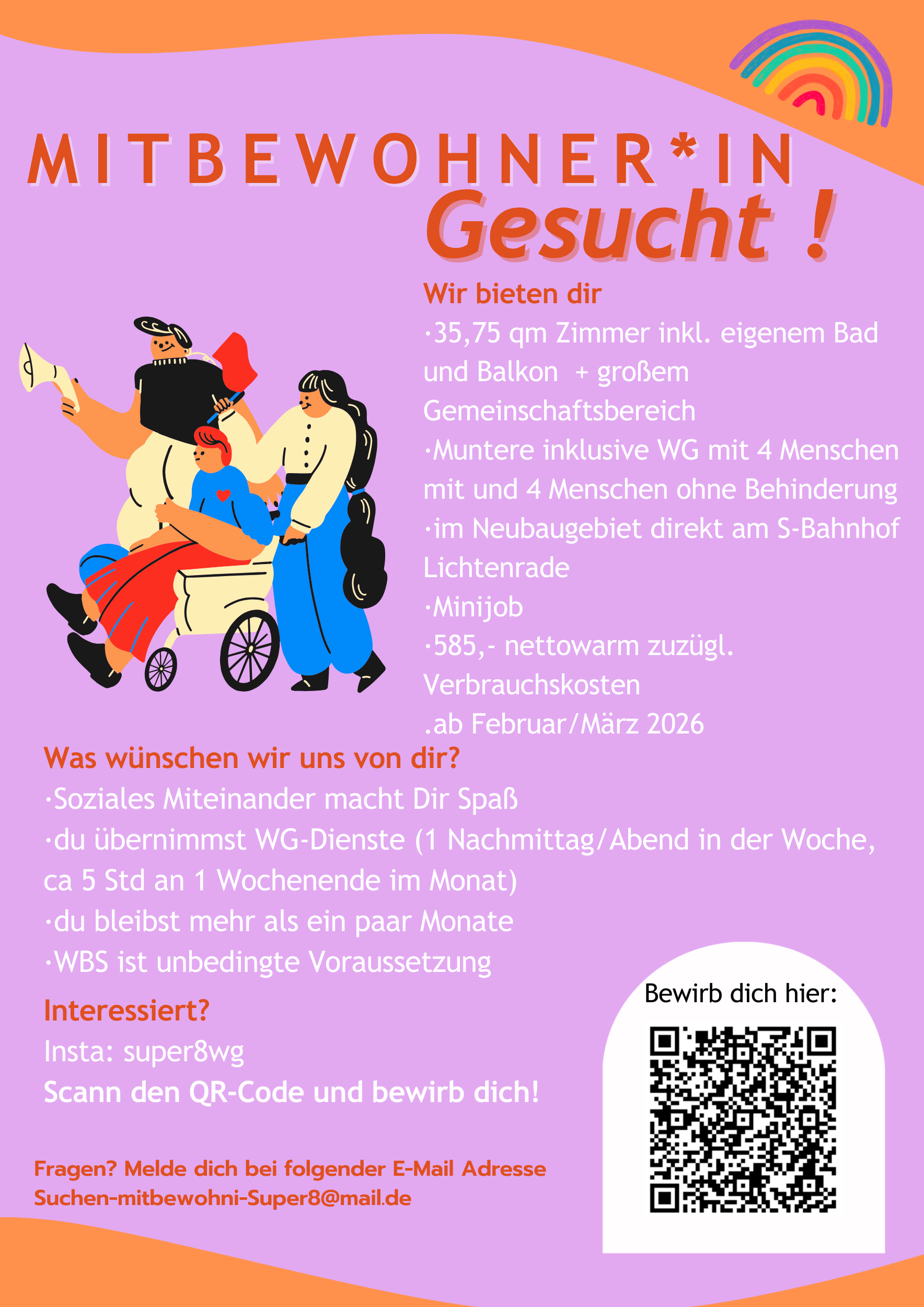 Text zur Fachkraftsuche mit Grafik (5 winkende Personen)