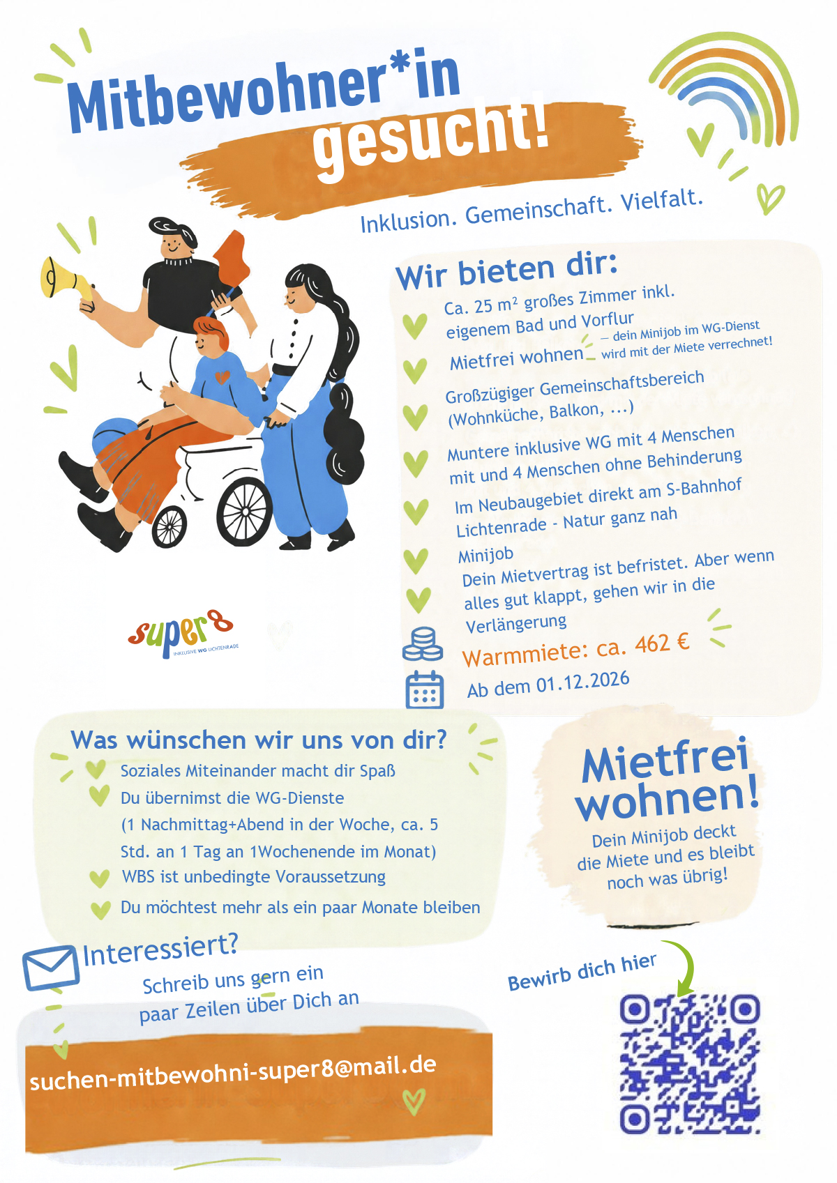 Text zur Fachkraftsuche mit Grafik (5 winkende Personen)